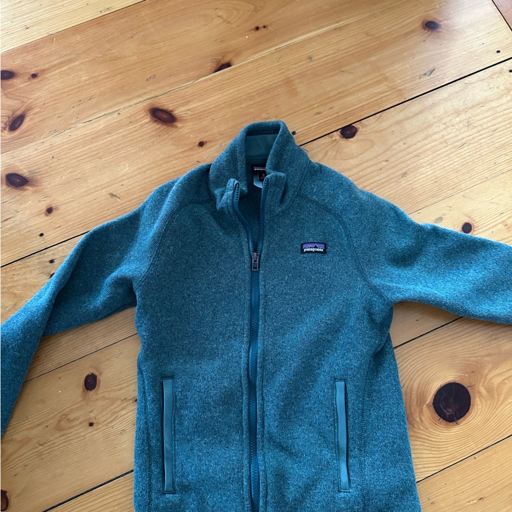 Kids better sweater green Patagonia fleece